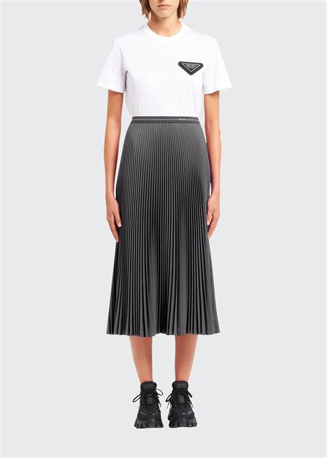 prada wool skirt|Prada nylon a line skirt.